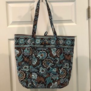 Vera Bradley Tote in turquoise/brown paisley